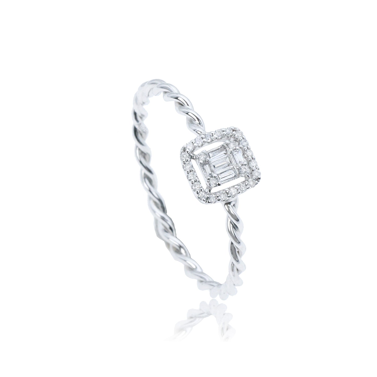 14k/18k white gold 0.11 ctw h vs diamond ring