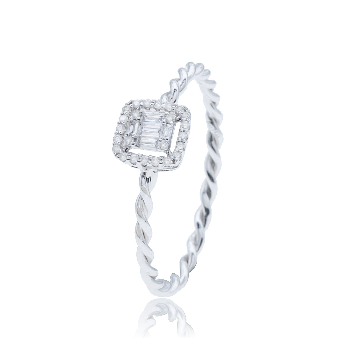 14k/18k white gold 0.11 ctw h vs diamond ring