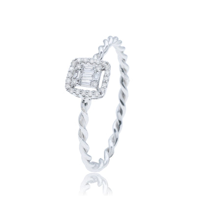 14K/18K WHITE GOLD 0.11 CTW H VS DIAMOND RING