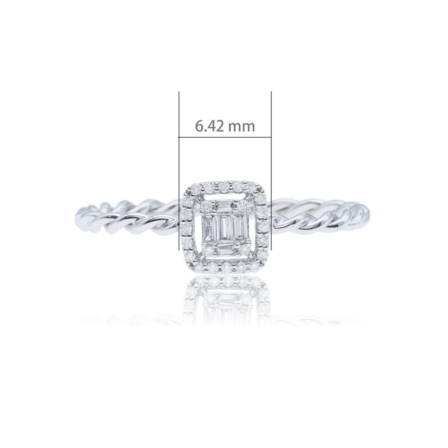 14k/18k white gold 0.11 ctw h vs diamond ring