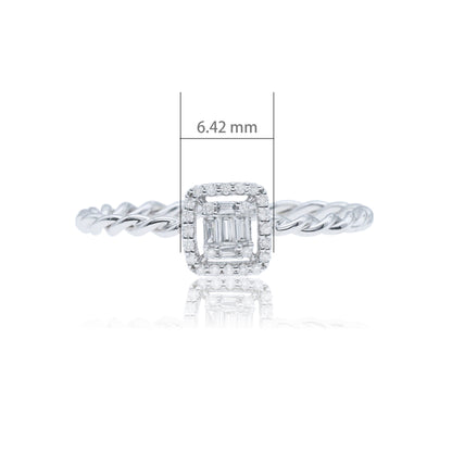 14K/18K WHITE GOLD 0.11 CTW H VS DIAMOND RING