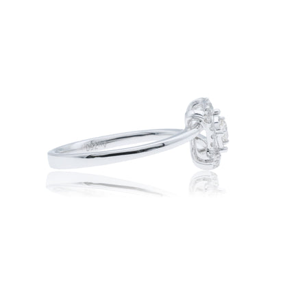 14K/18K WHITE GOLD 0.18 CTW H VS DIAMOND RING