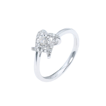 14K/18K WHITE GOLD 0.18 CTW H VS DIAMOND RING