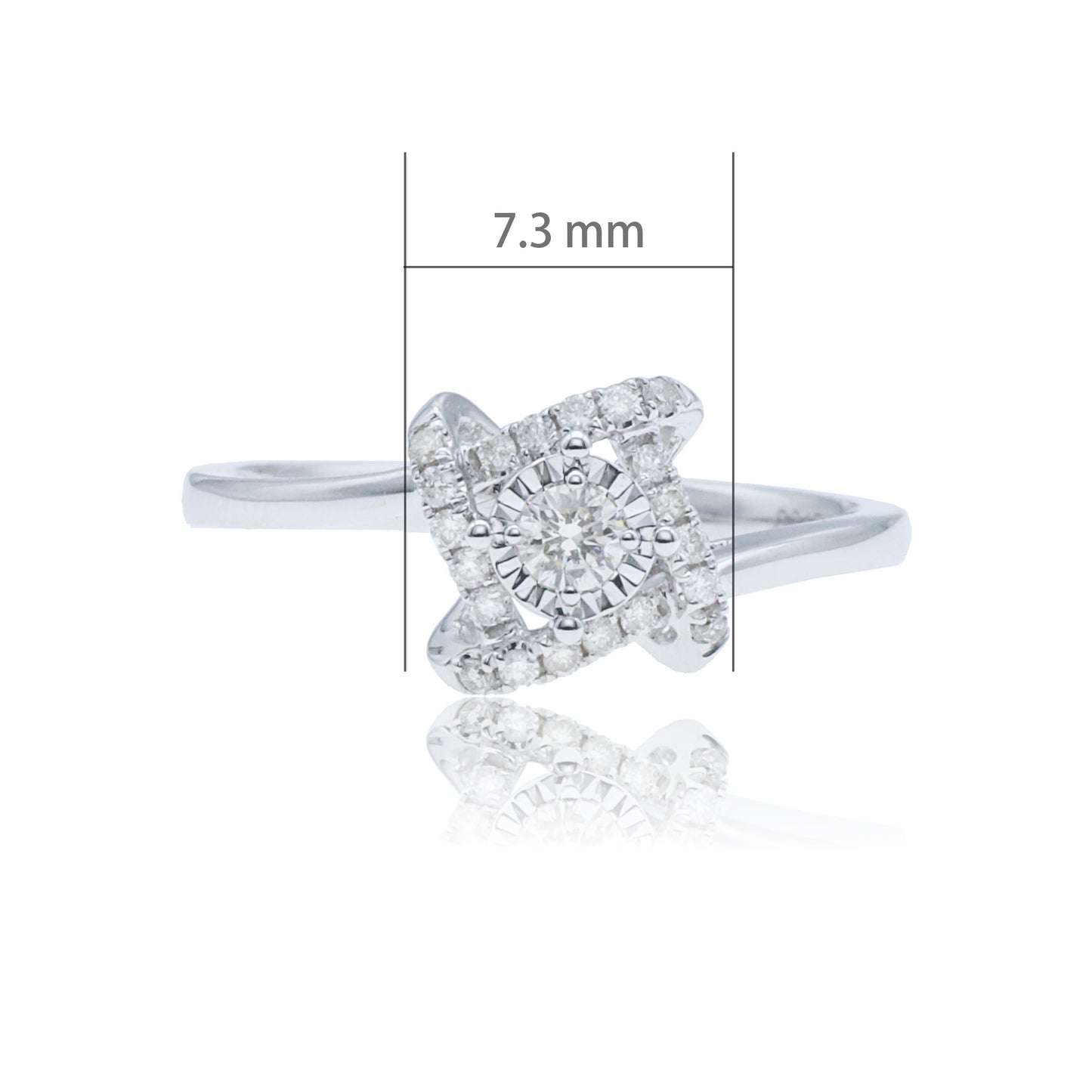 14k/18k white gold 0.18 ctw h vs diamond ring