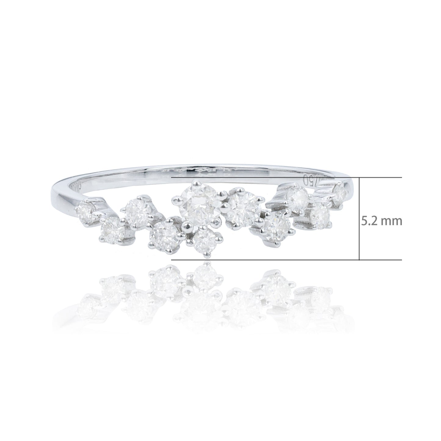 14k/18k white gold 0.31 ctw h vs diamond ring