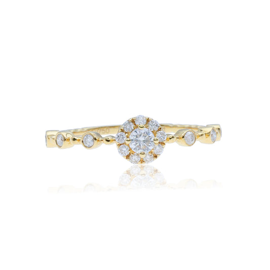 14K/18K YELLOW GOLD 0.23 CTW H VS DIAMOND RING