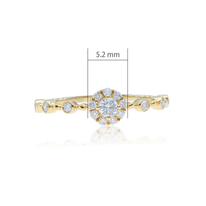 14K/18K YELLOW GOLD 0.23 CTW H VS DIAMOND RING