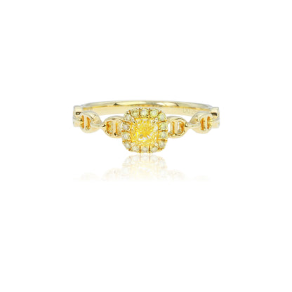 14K/18K GOLD 0.33 CTW FANCY YELLOW DIAMOND RING