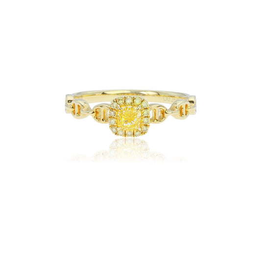 14K/18K GOLD 0.33 CTW FANCY YELLOW DIAMOND RING