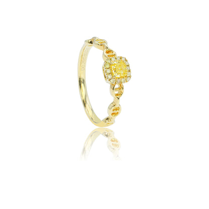 14K/18K GOLD 0.33 CTW FANCY YELLOW DIAMOND RING