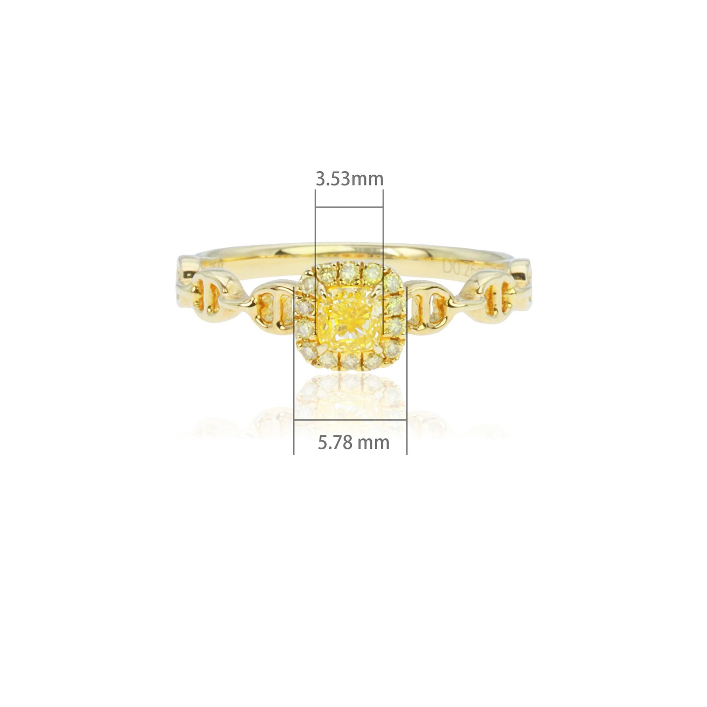 14k/18k gold 0.33 ctw fancy yellow diamond ring