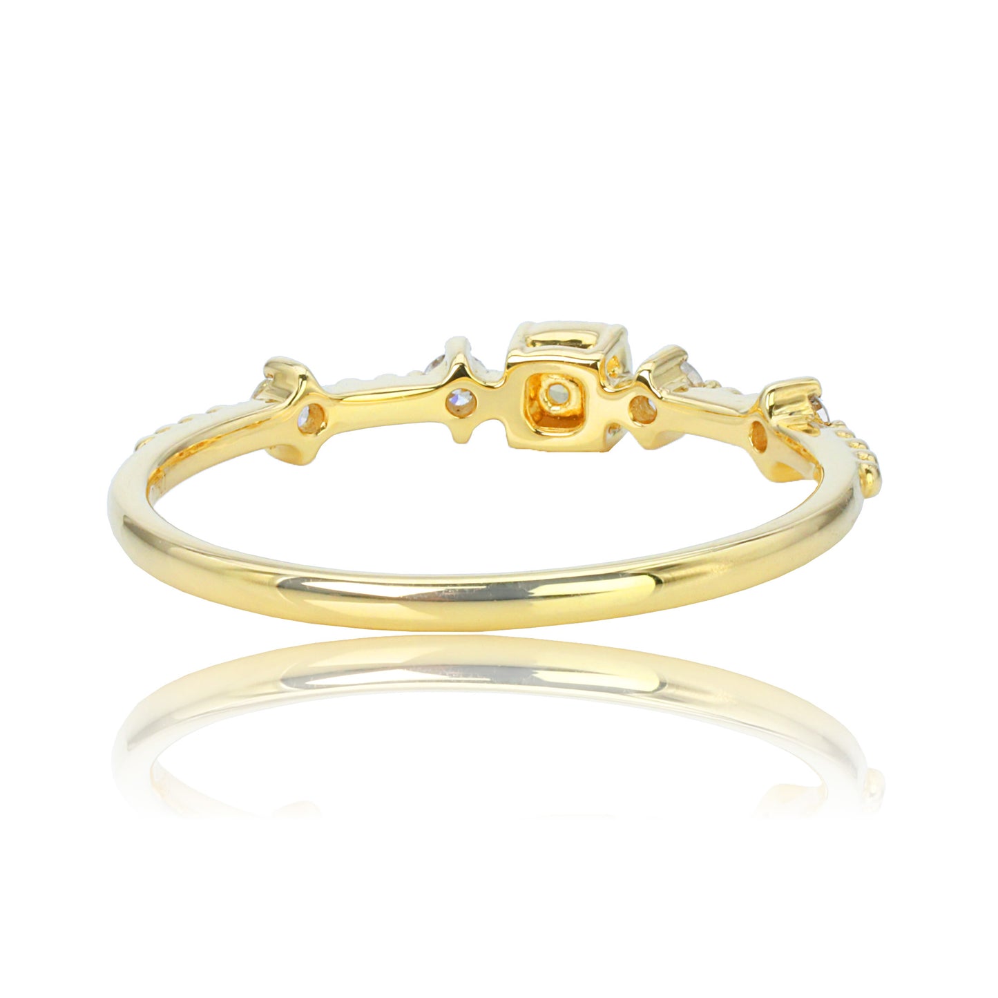 14k/18k yellow gold 0.30 ctw yellow diamond & diamond ring