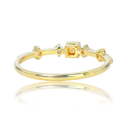 14K/18K YELLOW GOLD 0.30 CTW YELLOW DIAMOND & DIAMOND RING