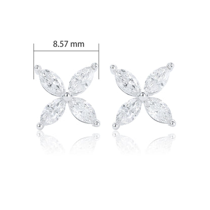 9K/14K/18K WHITE GOLD 0.78 CTW LAB GROWN H VS DIAMOND EARRINGS