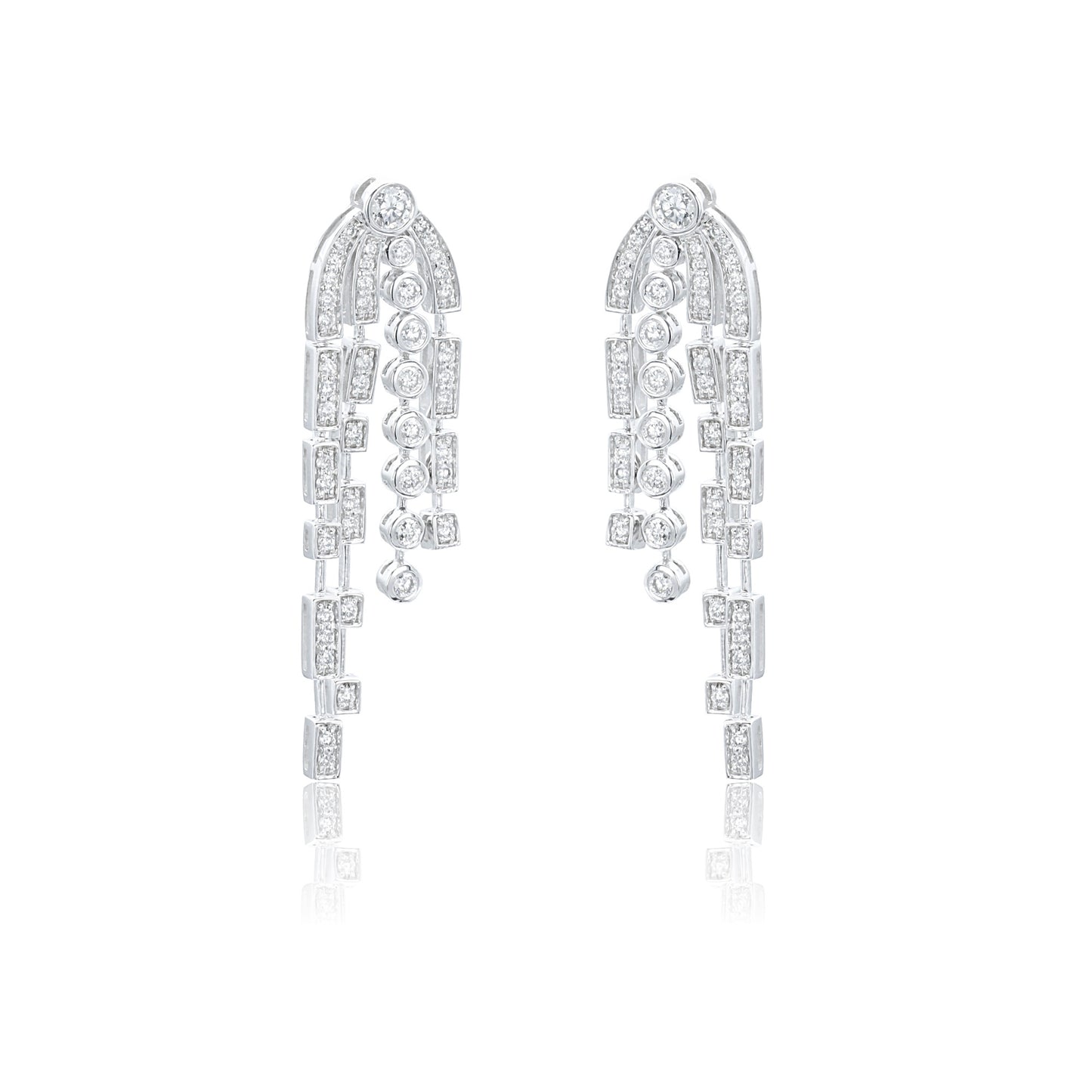 9k/14k/18k white gold 1.08 ctw lab grown h-vs diamond earrings