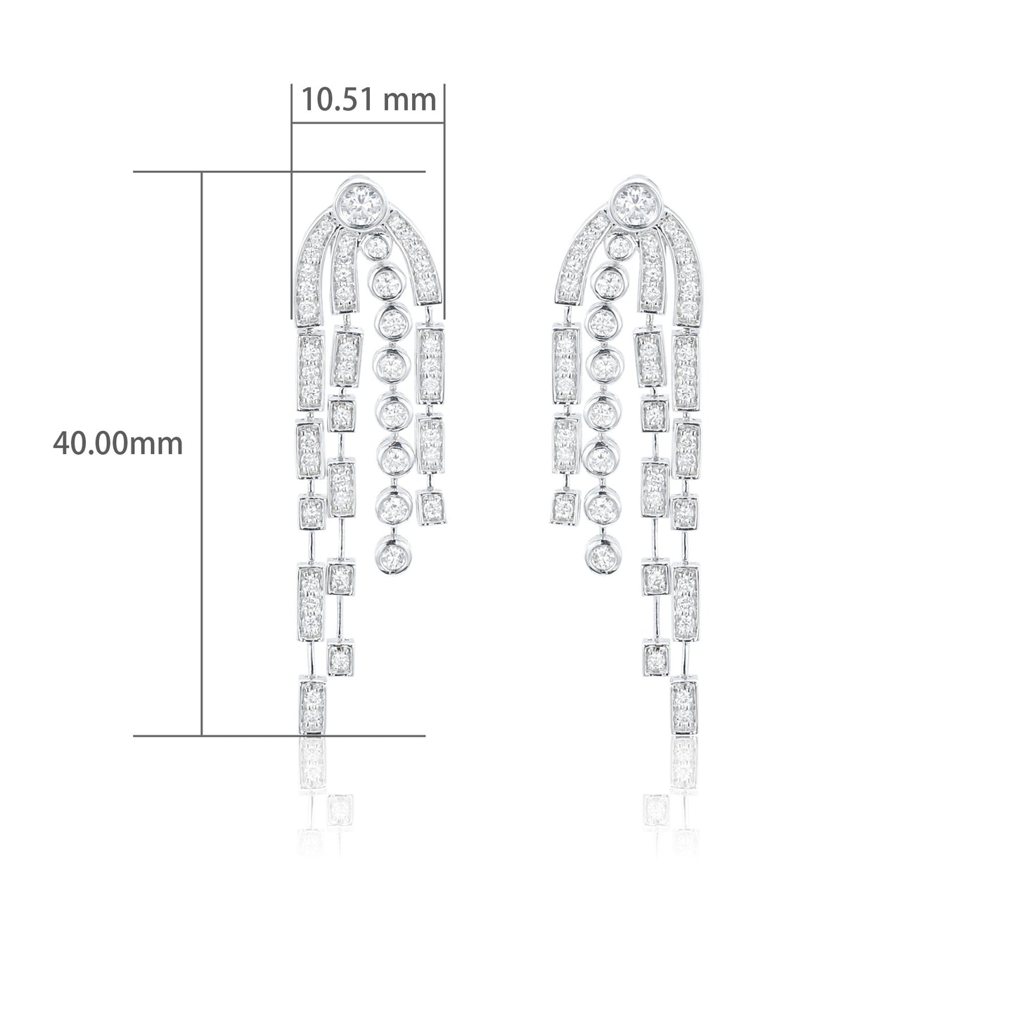 9k/14k/18k white gold 1.08 ctw lab grown h-vs diamond earrings