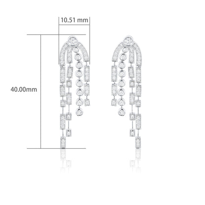 9K/14K/18K WHITE GOLD 1.08 CTW LAB GROWN H-VS DIAMOND EARRINGS