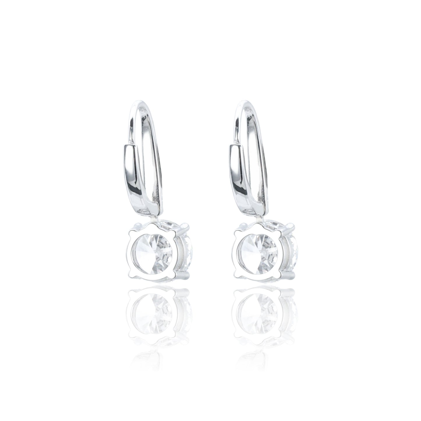 9k/14k/18k white gold 2.22 ctw lab grown h-vs diamond earrings