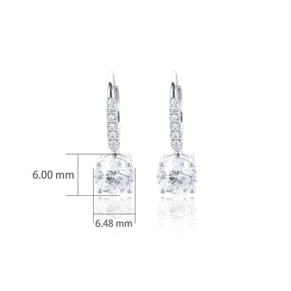 9K/14K/18K WHITE GOLD 2.22 CTW LAB GROWN H-VS DIAMOND EARRINGS