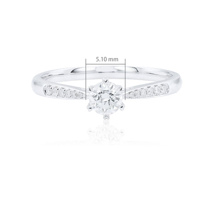 9K/14K/18K WHITE GOLD 0.37 CTW LAB GROWN H-VS DLAMOND RING