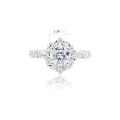 9K/14K/18K WHITE GOLD 1.52 CTW LAB GROWN H VS DIAMOND RING