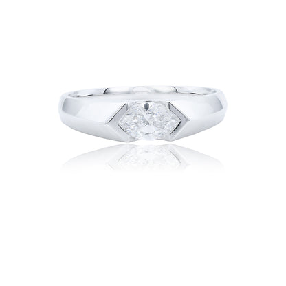 9K/14K/18K WHITE GOLD 0.53CT LAB GROWN H-VS DLAMOND RING