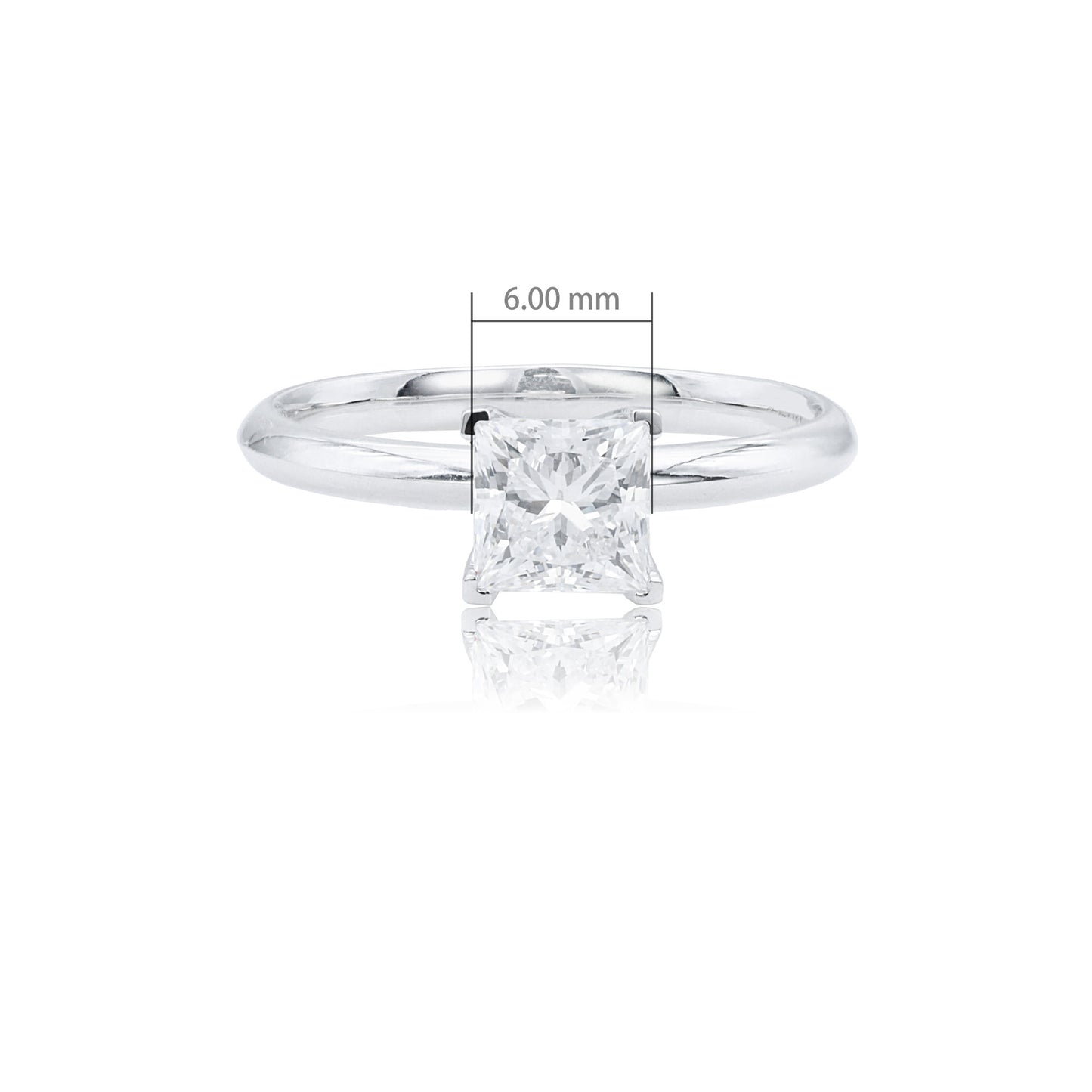 9k/14k/18k white gold 0.86 ctw lab grown h-vs dlamond ring