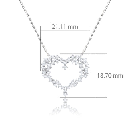 9K/14K/18K WHITE GOLD 0.71 CTW LAB GROWN H-VS DIAMOND NECKLACE