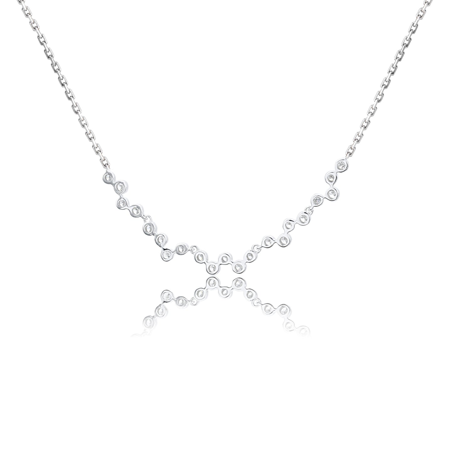 9k/14k/18k white gold 0.22 ctw lab grown h-vs diamond necklace