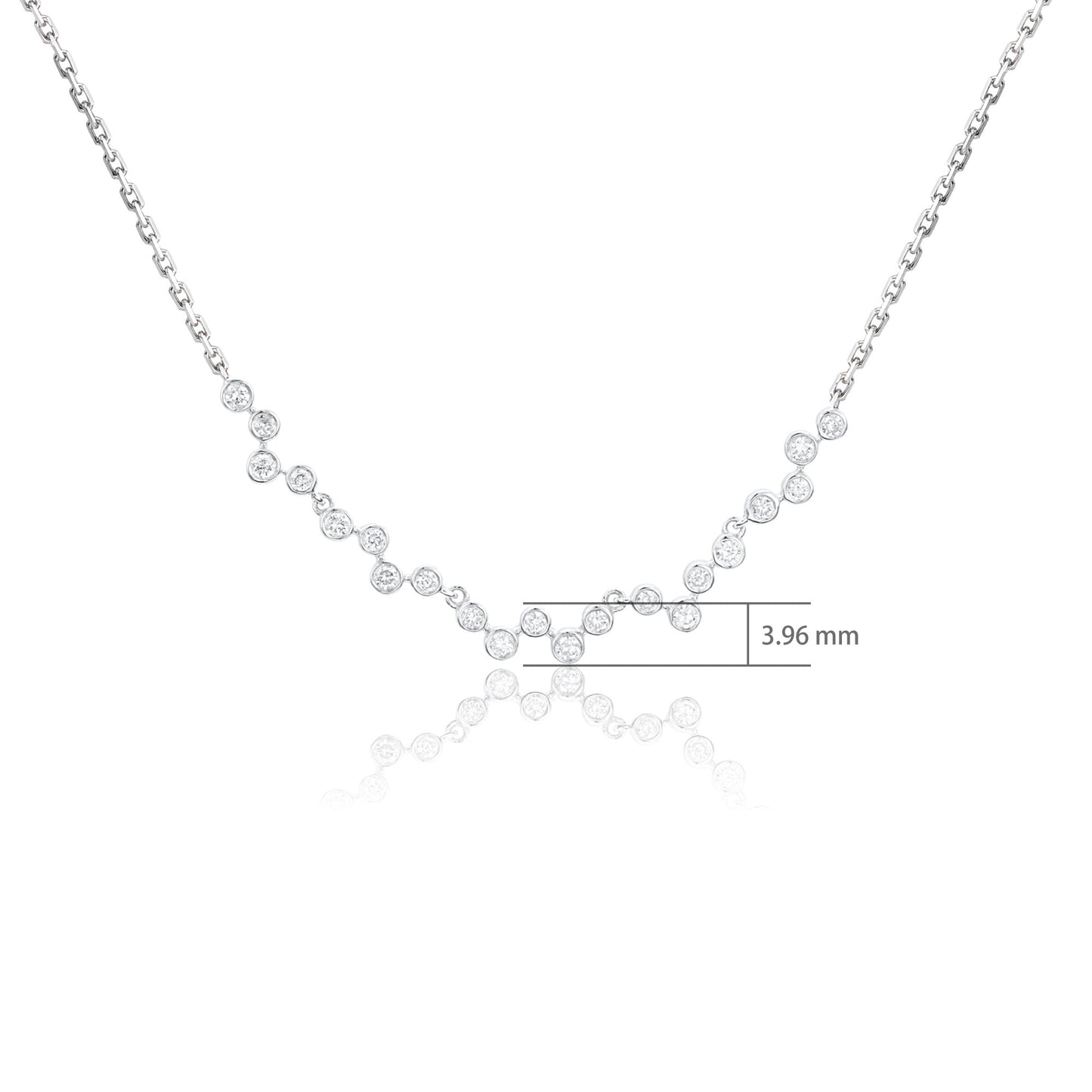 9k/14k/18k white gold 0.22 ctw lab grown h-vs diamond necklace