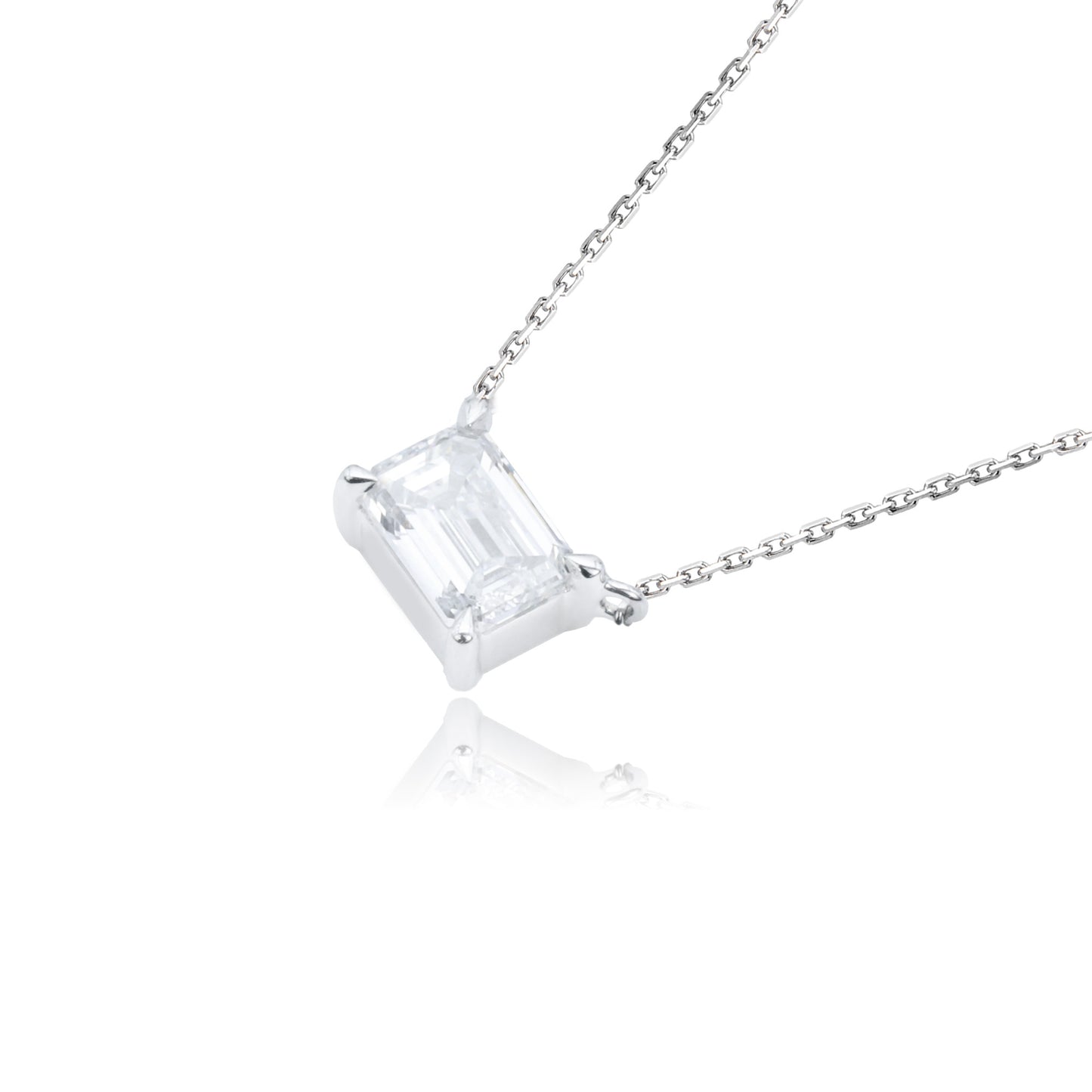 9k/14k/18k white gold 0.51 ctw lab grown h vs diamond necklace