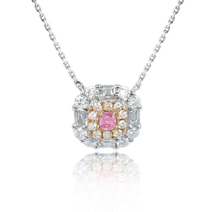 14K/18K GOLD 0.44 CTW FANCY PINK DIAMOND & DIAMOND NECKLACE