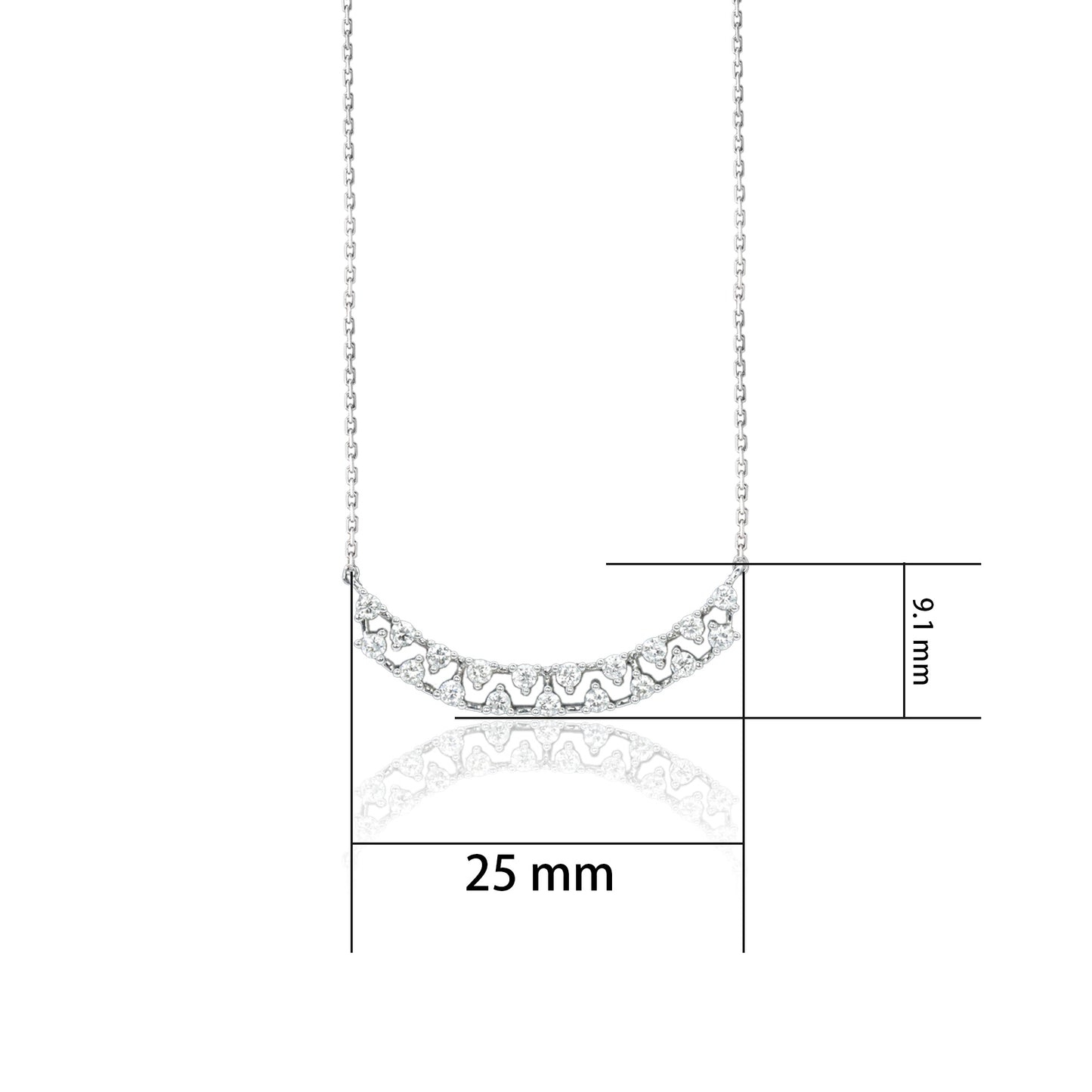 14k/18k white gold 0.28 ctw h vs diamond neckalce