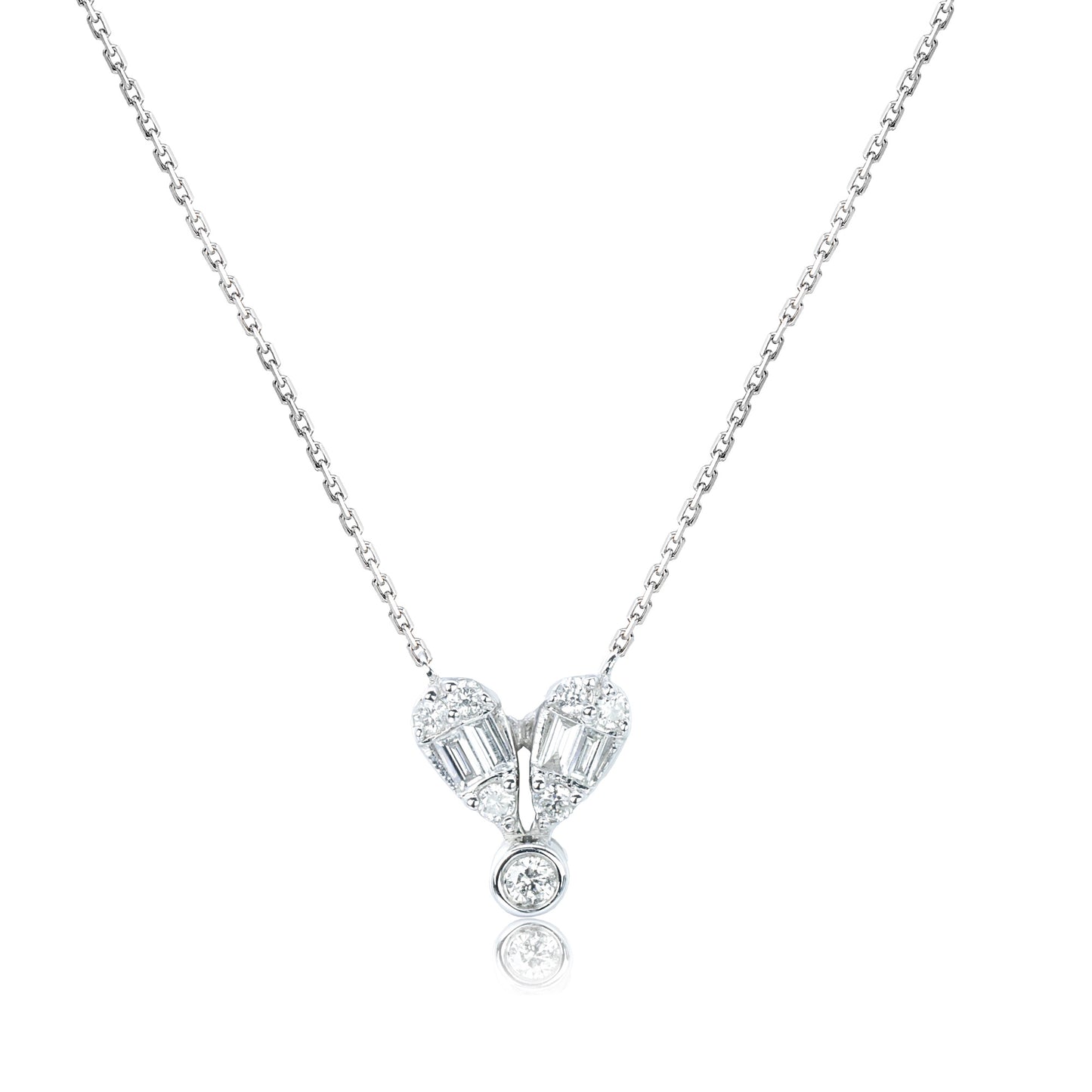 14k/18k white gold 0.12 ctw vs h diamond necklace