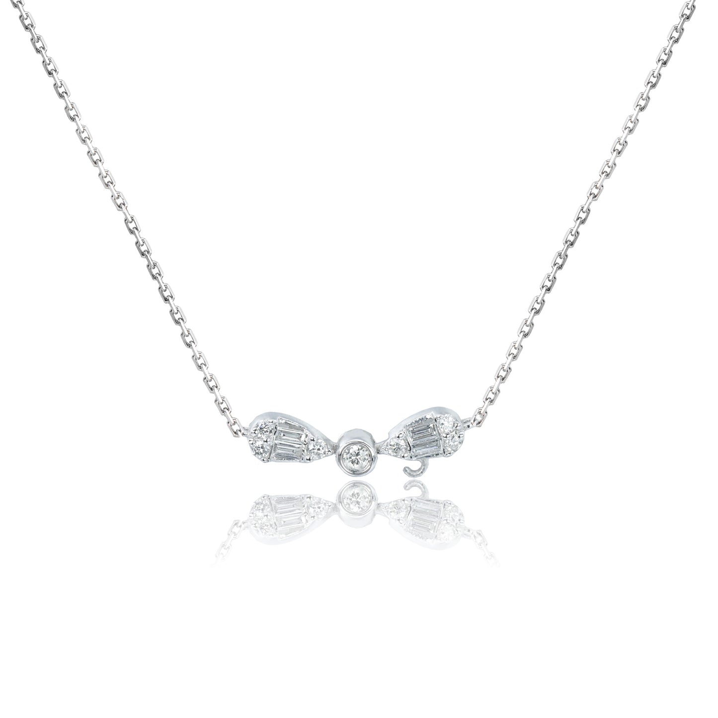 14k/18k white gold 0.12 ctw vs h diamond necklace