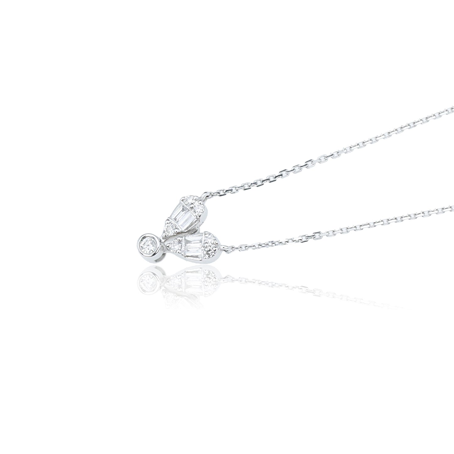 14k/18k white gold 0.12 ctw vs h diamond necklace