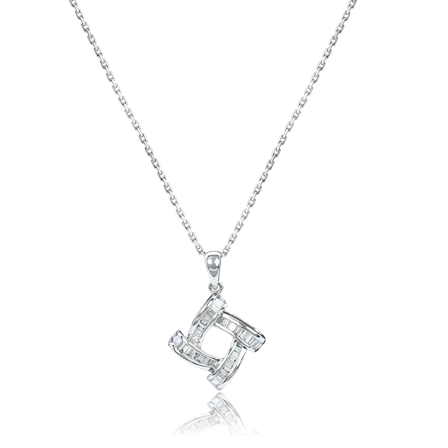 14k/18k white gold 0.22 ctw vs h diamond necklace