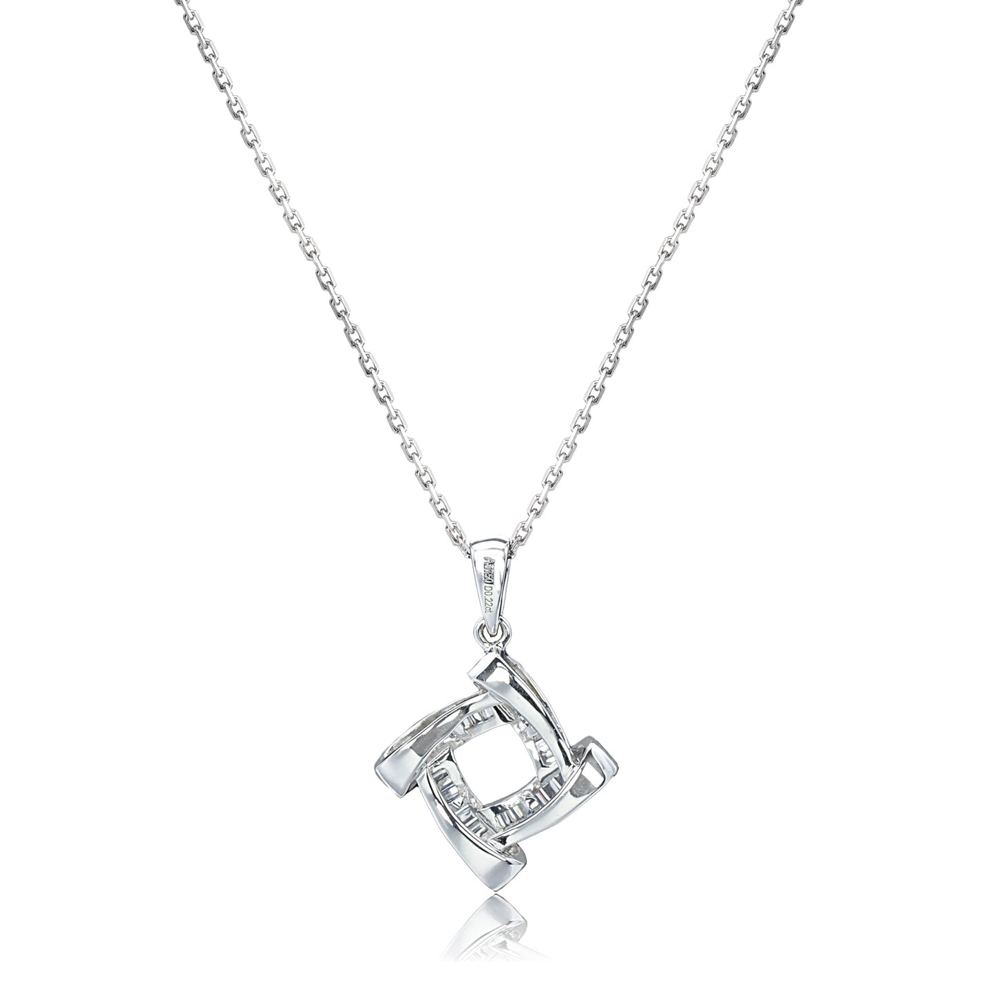 14k/18k white gold 0.22 ctw vs h diamond necklace