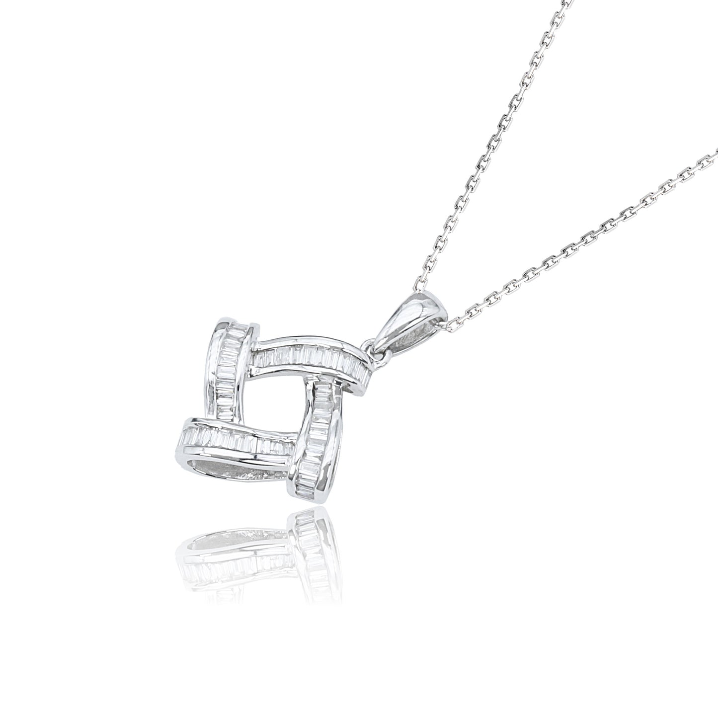 14k/18k white gold 0.22 ctw vs h diamond necklace