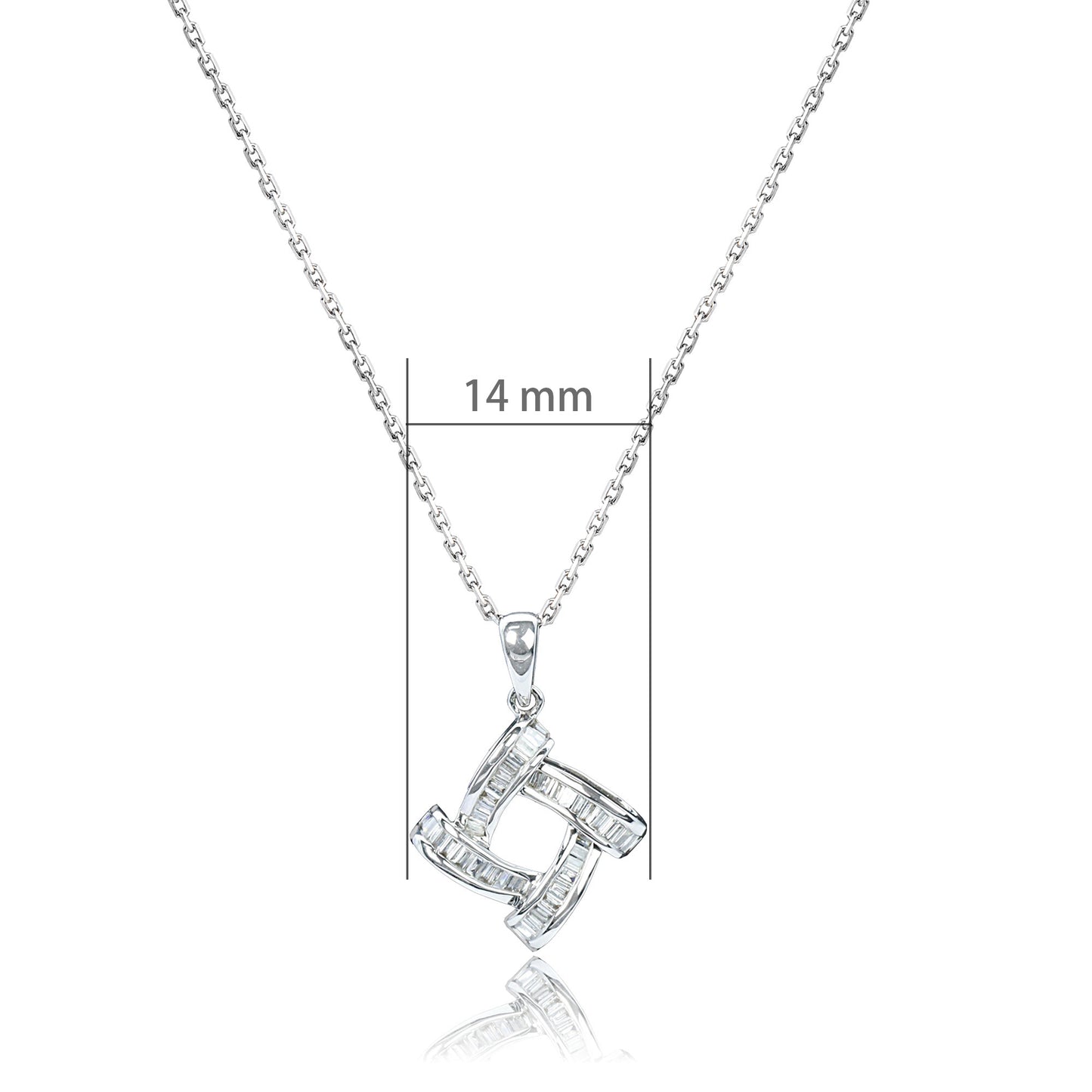 14k/18k white gold 0.22 ctw vs h diamond necklace