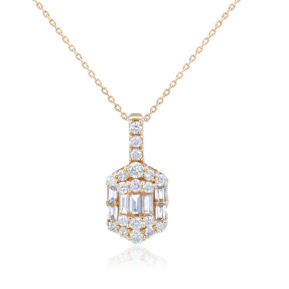 14K/18K ROSE GOLD 0.37 CTW VS H DIAMOND NECKLACE