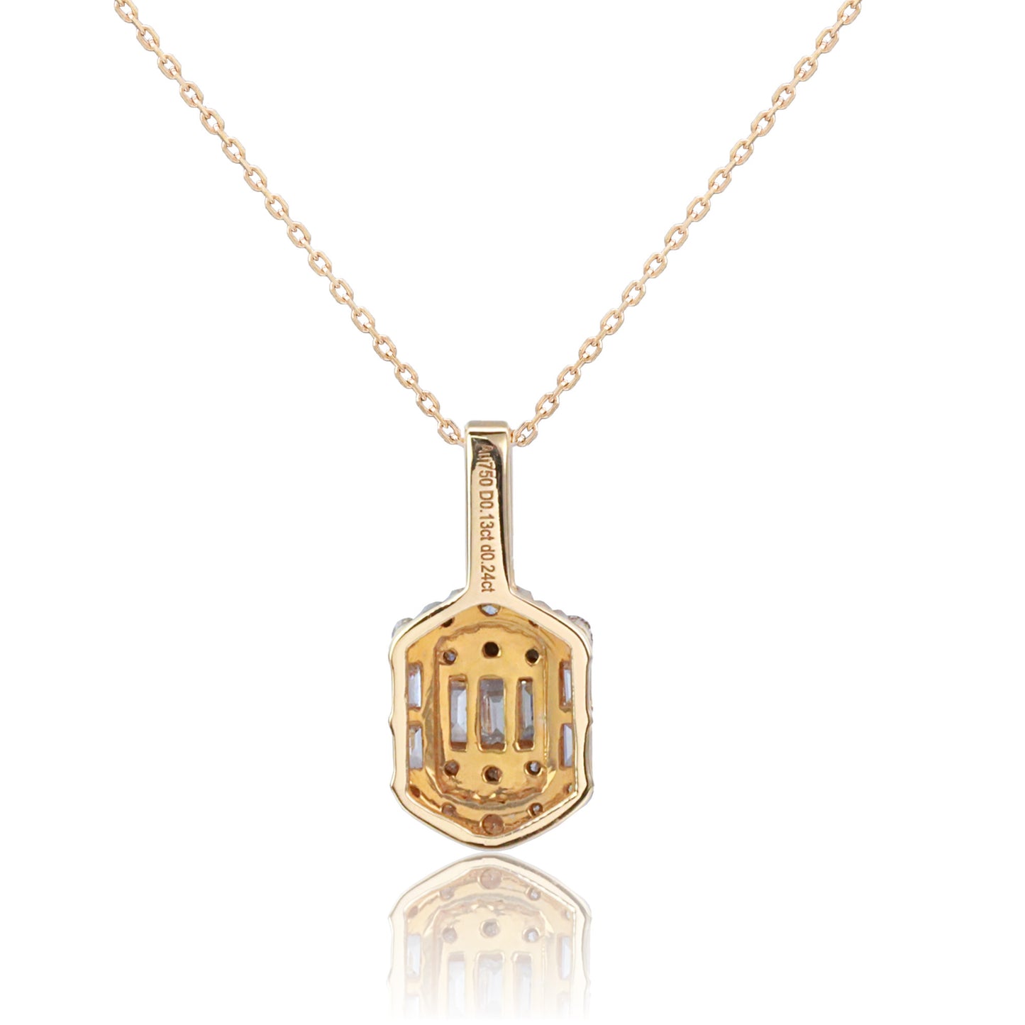 14k/18k rose gold 0.37 ctw vs h diamond necklace