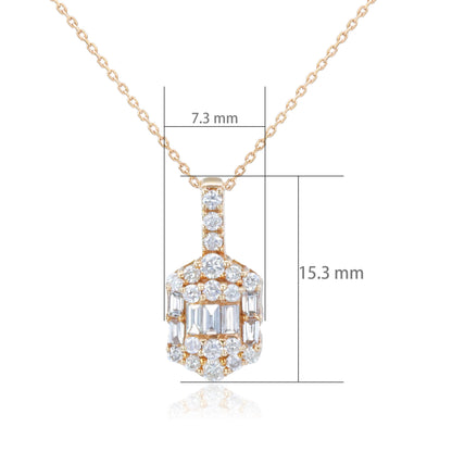 14K/18K ROSE GOLD 0.37 CTW VS H DIAMOND NECKLACE