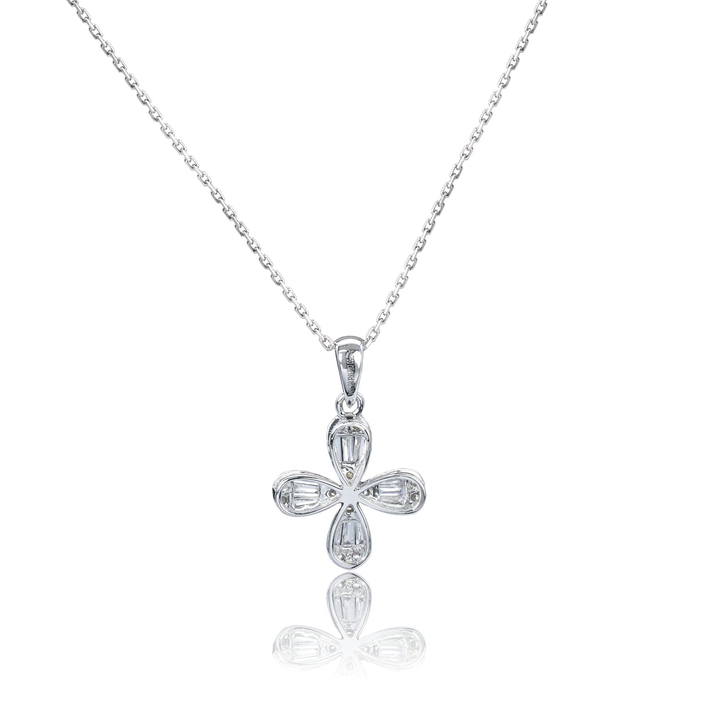 14k/18k white gold 0.26 ctw vs h diamond necklace