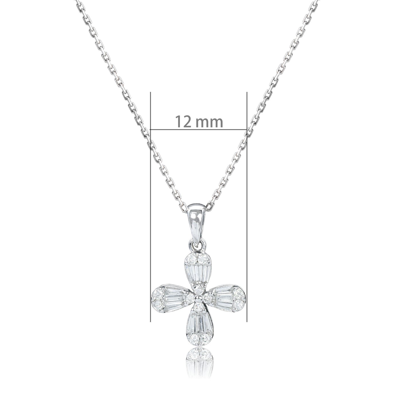 14k/18k white gold 0.26 ctw vs h diamond necklace