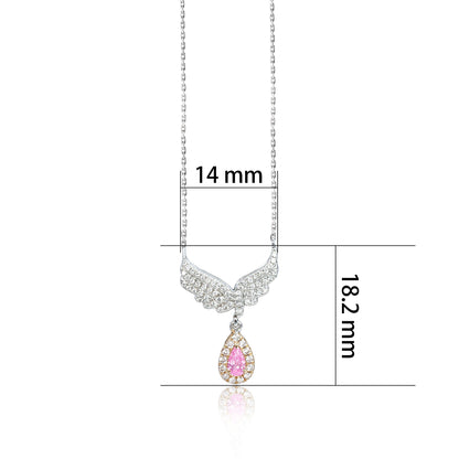 14K/18K GOLD 0.30 CTW FANCY PINK DIAMOND & DIAMOND NECKLACE