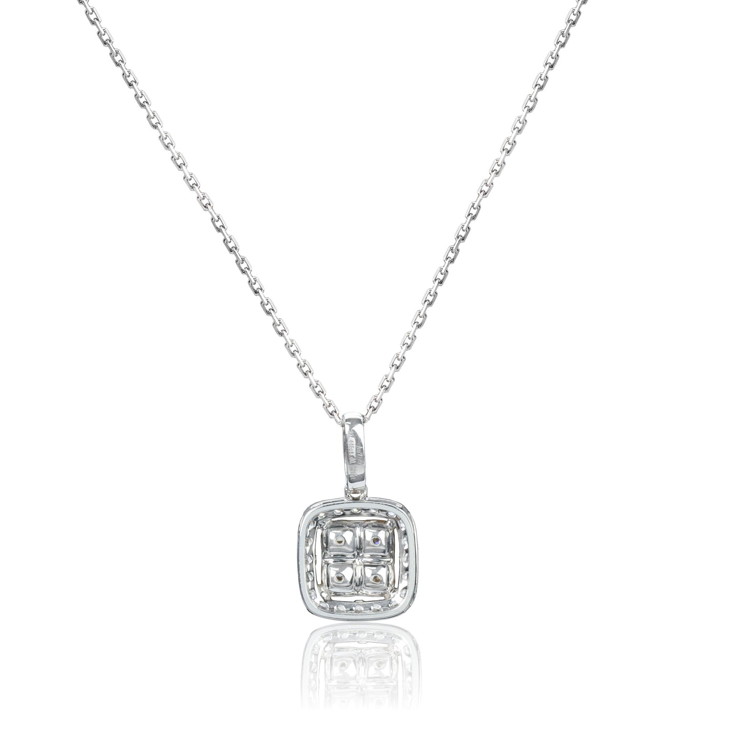 14k/18k white gold 0.64 ctw yellow diamond & diamond necklace