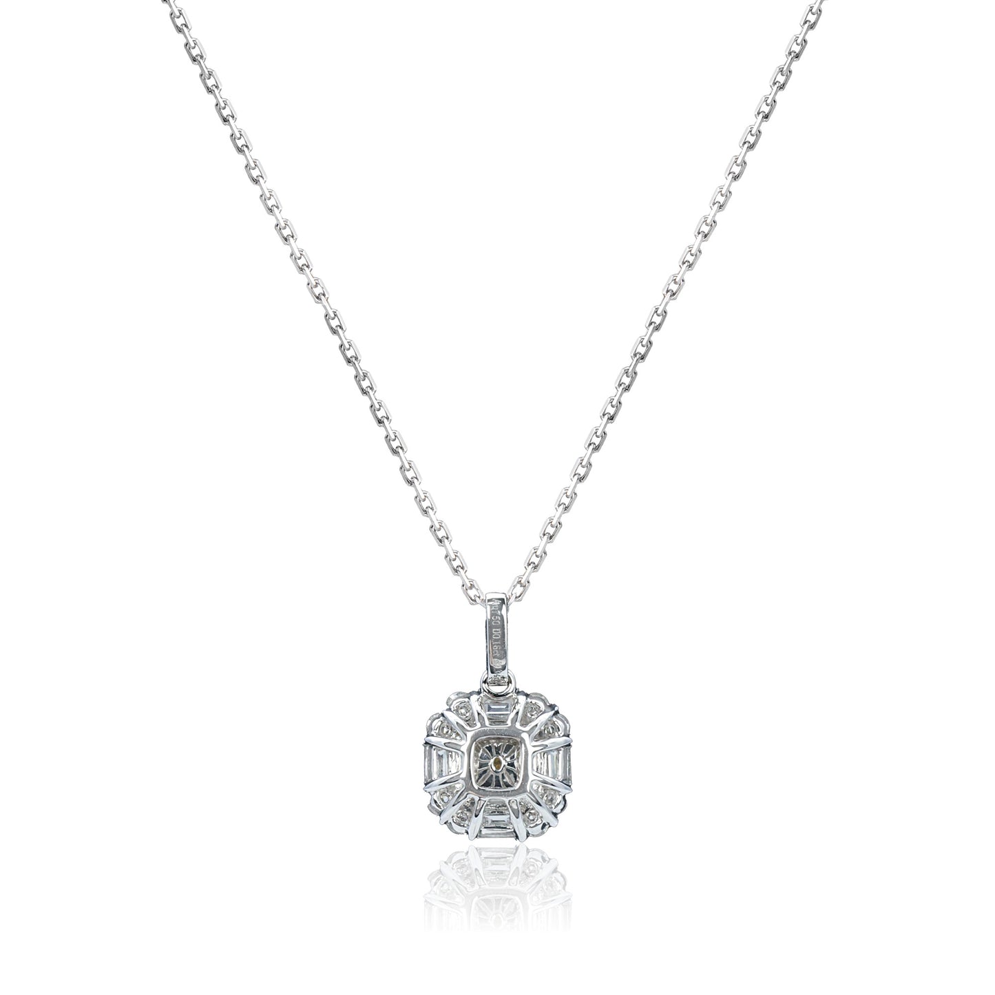 14k/18k white gold 0.56 ctw yellow diamond & diamond necklace