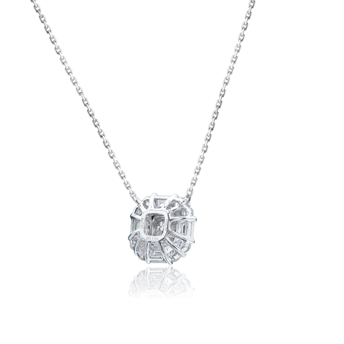 14k/18k white gold 0.48 ctw yellow diamond & diamond necklace