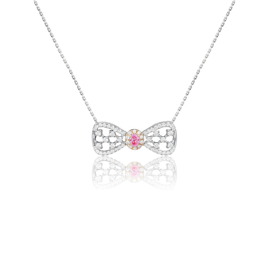 14K/18K WHITE GOLD 0.63 CTW PINK DIAMOND & DIAMOND NECKLACE